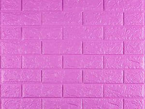 3D панель самоклеюча 700х770х5мм цегла Пурпурна (14-5) SW-00001334