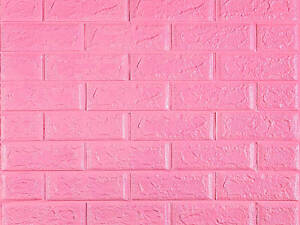 3D панель самоклеюча 700х770х5мм цегла Рожевий (004-5) SW-00000143
