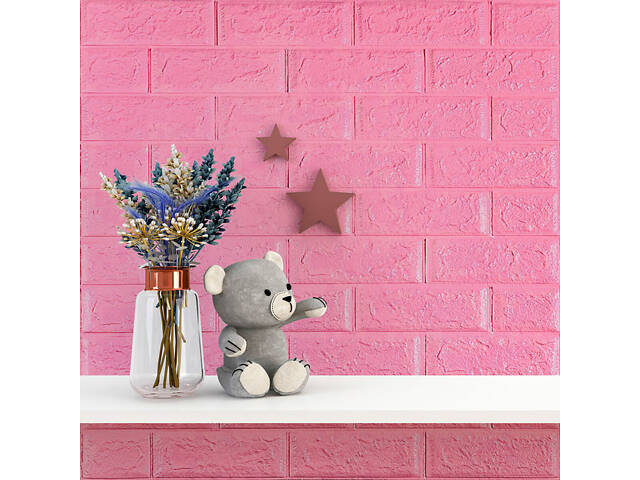 3D панель самоклеюча 700х770х5мм цегла Рожевий (004-5) SW-00000143 - Фото 5