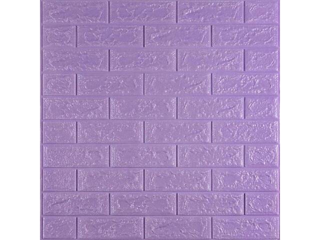 3D панель самоклеюча 700х770х5мм цегла світло - фіолетова (015-5) SW-00000083 - Фото 1