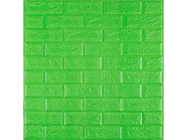 3D панель самоклеюча 700х770х5мм цегла Зелений (013-5) SW-00000149 - Фото 1