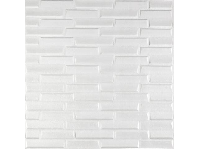 3D панель самоклеюча кладка 770х700х5мм Біла (031) SW-00000167 - Фото 1