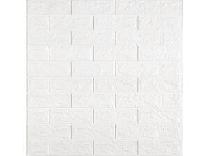 3D панель самоклеящаяся кирпич 690х780х5мм Белый Матовый (001-5M) SW-00000587