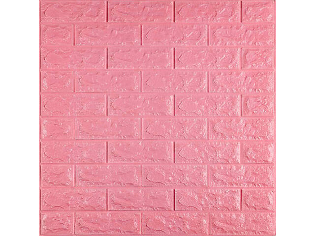 3D панель самоклеющаяся 700x770x7мм кирпич Розовый (004-7) SW-00000057 - Фото 1