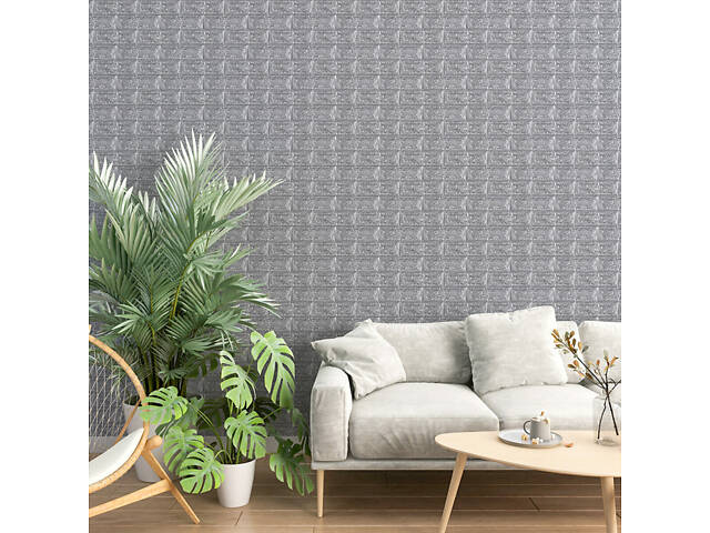 3D панель самоклеющаяся 700x770x7мм кирпич Серебро (017-7) SW-00000059 - Фото 5