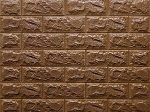 3D панель самоклеющаяся 700x770x7мм кирпич Коричневый (020-7) SW-00000053