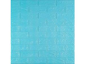 3D панель самоклеюча цегла Бірюза 700х770х3мм (002-3) SW-00000573