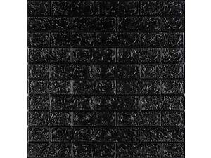3D панель самоклеюча цегла Чорний 700х770х5мм (019-5) SW-00000151