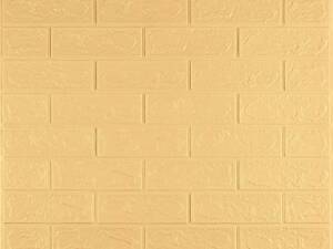 3D панель самоклеющаяся кирпич Желто - песочный 700x770x3мм (009-3) SW-00000229