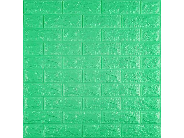 3D панель самоклеющаяся кирпич Мятный 700x770x7мм (012-7) SW-00000050 - Фото 1