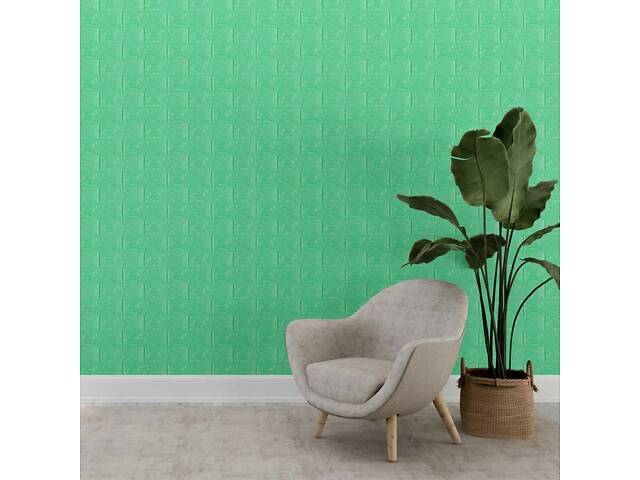 3D панель самоклеющаяся кирпич Мятный 700x770x7мм (012-7) SW-00000050 - Фото 5