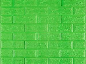 3D панель самоклеющаяся кирпич Зеленый 700x770x5мм (013-5) SW-00000149
