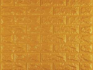 3D панель самоклеюча цегла Золотий 700х770х7мм (011-7) SW-00000052