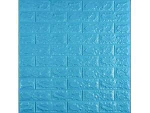 3D панель самоклейна цегла Блакитна 700x770x7мм (005-7) SW-00000658 (SW-00000658)