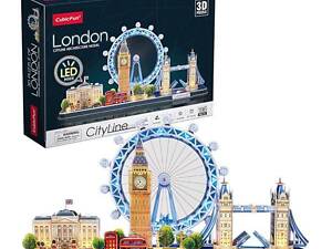 3D пазл CubicFun City Line з LED-підсвіткою Лондон (L532h)