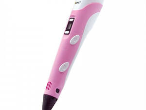 3D ручка для рисования розовая с трафаретами