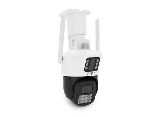 4+4Мп Wi-Fi/LAN видеокамера с двумя объективами уличная SD/карта PP-IPC34D4MP20 PTZ 2.8mm ICSee - Фото 1