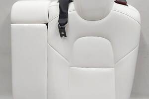 4 Спинка сиденья 2-го ряда двойная (PUR WHITE) в сборе с центральным подголовником и подлокотником Tesla model 3 7654329