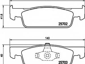 410602581R OE RENAULT КОЛОДКИ тормозные перед (замена 410602396R) RENAULT 410602581R DACIA SANDERO II