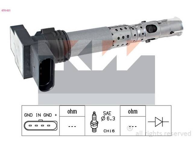 Котушка запалювання KW 470 431