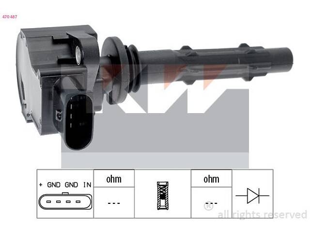 Котушка запалювання KW 470 487