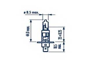 483343000 NARVA Лампа H1 12V 55W P14,5S (+50%) (блістер 1 шт.) RANGE POWER 50+ NARVA 48334 на BMW 3 седан (E36)