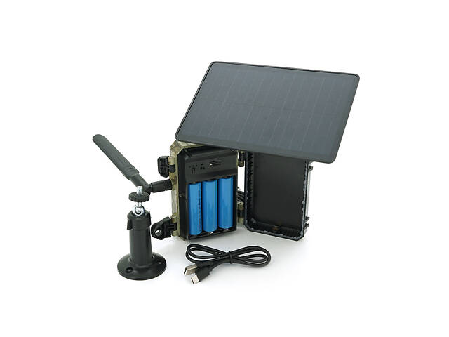 4G Фотоловушка F-802 2MP-фото/2МР-видео 120 угол .слот под SD карту. Батарея 7800мА солнечная панель APP –UBOX - Фото 3