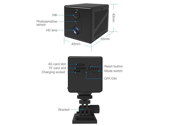 4G камера видеонаблюдения мини под СИМ карту Vstarcam CB75, 3 Мп, датчик движения, запись, аккумулятор 3000мАч - Фото 7