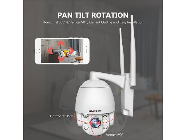 4G камера відеоспостереження з СІМ картою поворотна PTZ c 5X зумом Baovision 4G50M24AS, 5 мегапікселів, вулична, 3G - Фото 7