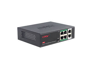 4х портовий PoE комутатор з автоперезапуском ONV-H1064PSD, 4хРоЕ 100 Мбіт + 2хUplink 100 Мбіт до 250м,