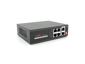 4х портовый PoE коммутатор с автоперезапуском ONV-H1064PLD, 4хРоЕ 100 Мбит + 2х100 Мбит до 250м,