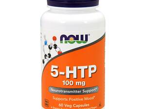 5-HTP (Гидрокситриптофан) 100мг, Now Foods, 60 вегетарианских капсул