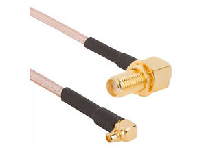 50 шт - Антенний кабель RG316 20 см MMCX кутовий - SMA F кутовий