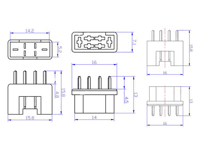50 шт - Конектори AMASS AM-1016 MPX Female - Фото 2