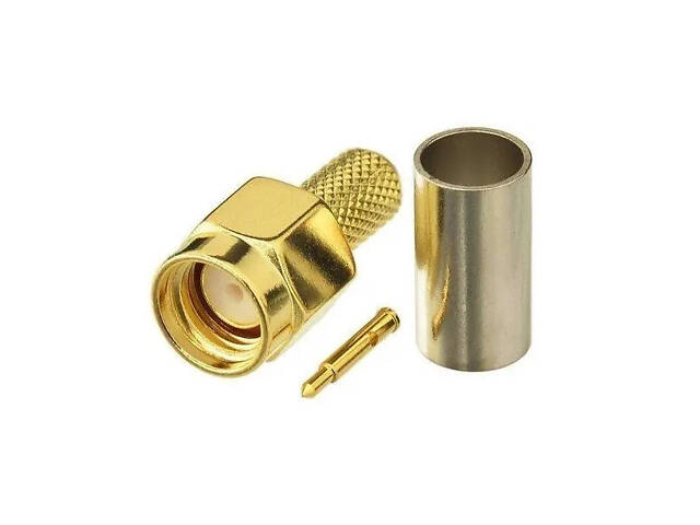 50 шт - Разъёмы SMA M на кабель RG58 для радиооборудования - Фото 1