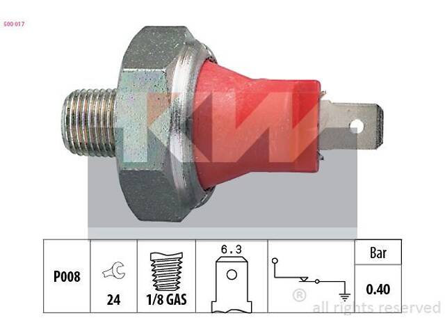500 017 KW Датчик тиску масла (аналог EPS 1.800.017/Facet 7.0017 )