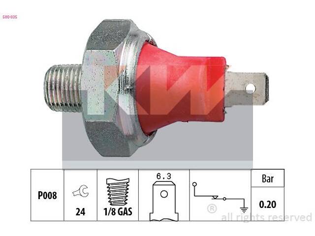 500 035 KW Датчик тиску масла (аналог EPS 1.800.035/Facet 7.0035 )