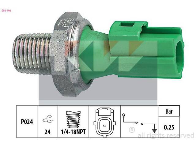 500 146 KW Датчик тиску масла (аналог EPS 1.800.146/Facet 7.0146 )