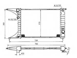 50222 NRF Радiатор Opel Omega B 94-99 NRF 50222 на OPEL OMEGA B (25_, 26_, 27_)
