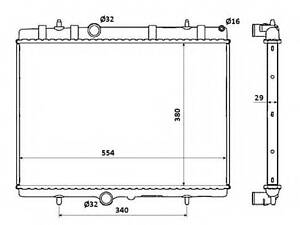 50437 NRF Радиатор охлаждения NRF 50437 на CITROËN C4 II (B7)