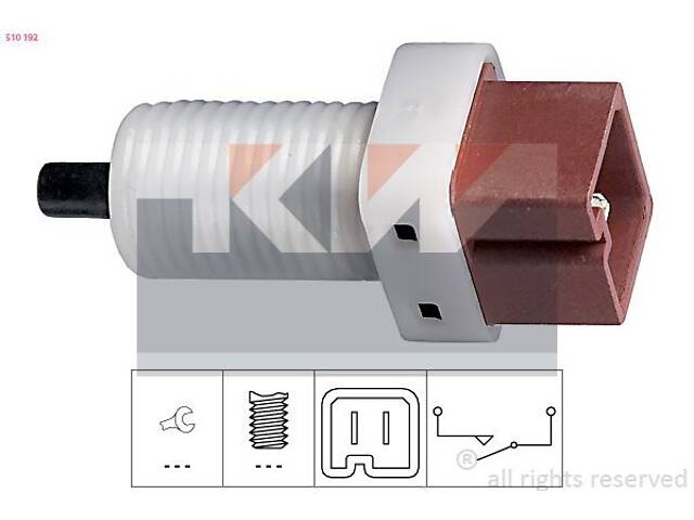510 192 KW Датчик педалі гальм/зчеплення (аналог EPS 1.810.192/Facet 7.1192 )