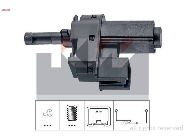 510 221 KW Датчик педалі гальм/зчеплення (аналог EPS 1.810.221/Facet 7.1221 )