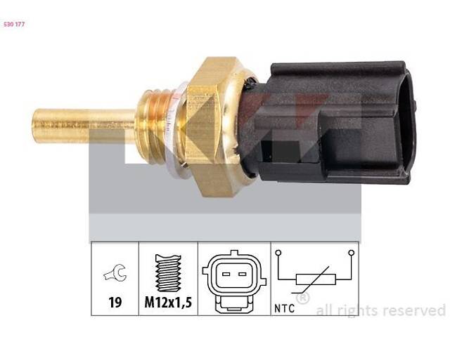 530 177 KW Датчик температури охолодж. рідини/масла/топлива (аналог EPS 1.830.177/Facet 7.3177 )