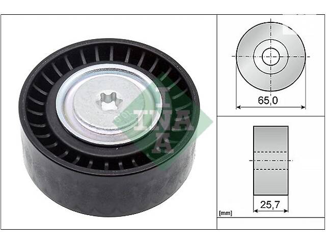 Відвідний/напрямний ролик, поліклиновий ремінь INA 532 0907 10