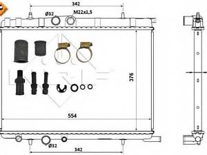 53424 NRF Радиатор охлаждения NRF 53424 на CITROËN BERLINGO фургон (M_)