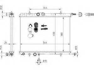 53424A NRF Радіатор охолодження NRF 53424A на CITROËN BERLINGO фургон (M_)