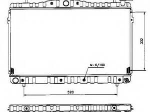 53504 NRF Радіатор охолодження NRF 53504 на HYUNDAI AVANTE II (J-2)