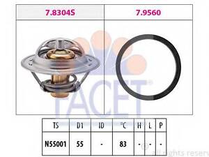 580 304 KW Термостат (аналог EPS 1.880.304Facet 7.8304 ) KW 580304 на PEUGEOT 306 Наклонная задняя часть (7A, 7C, N3, N5
