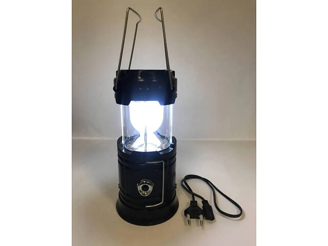 5800T Ліхтарик акумуляторний кемпінговий із сонячною панеллю USB Powerbank лампа світлодіодна - Фото 3