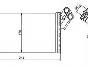 58066 NRF Радіатор опалення NRF 58066 на PEUGEOT 806 (221)